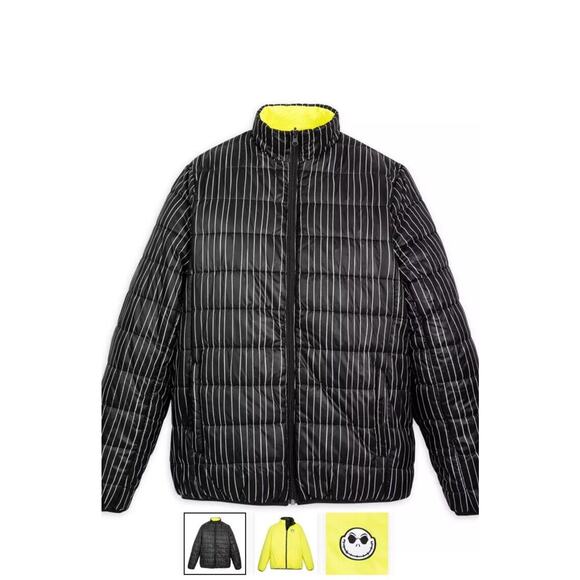 Disney’s The Nightmare Before Christmas Jack Skellington Puffy Jacket Reversible - Picture 11 of 12